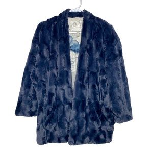 Anthropologie Tiny Editions Equinox Faux-Fur Coat